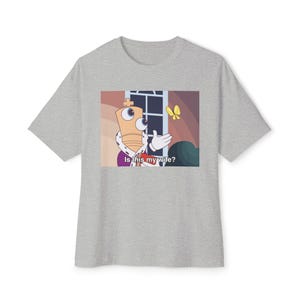 Kinger Butterfly Meme Unisex Oversized T Shirt WITH TEXT - The Amazing Digital Circus image 4