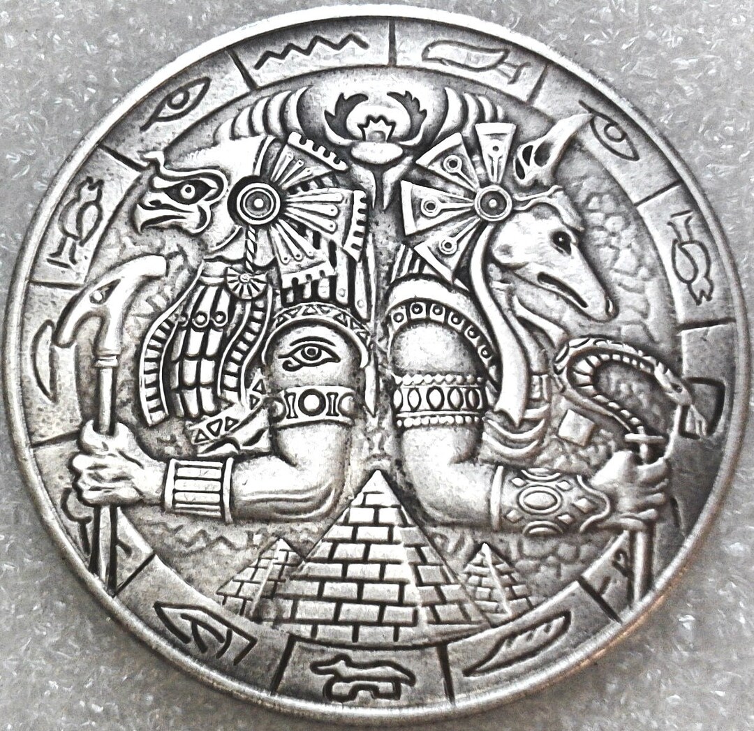 Wudaizhi 1pc Gold Plaqué Egypte Death Protecteur Anubis Coin