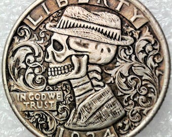 Hobo Coin - Quarter Skull Head