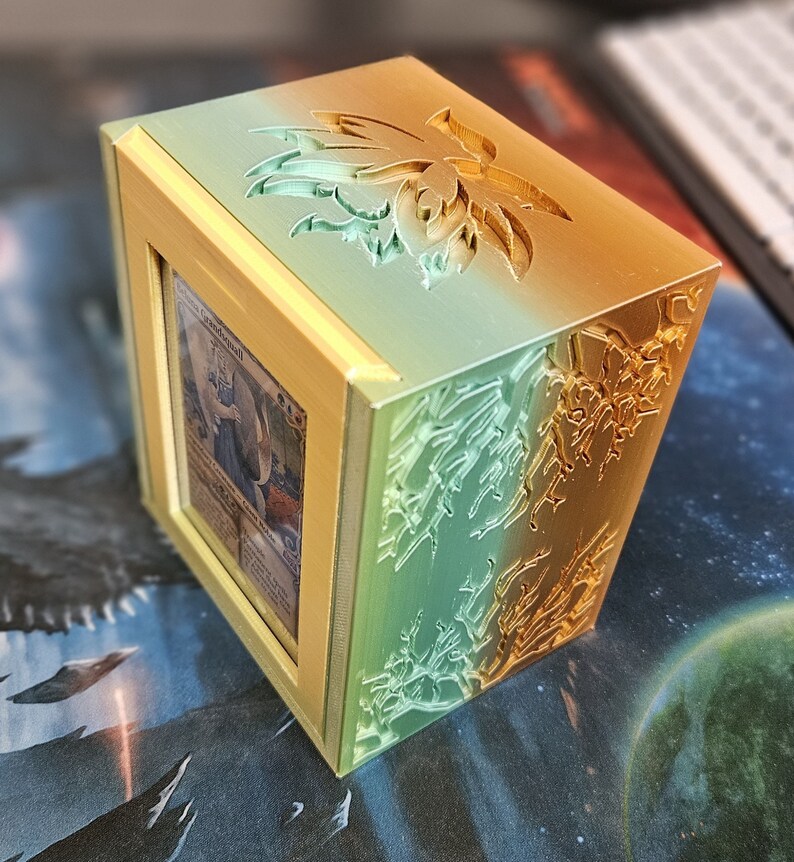 Commander Box, Rainbow 1, Metallic, Custom, Magic Deck, EDH, Trading
