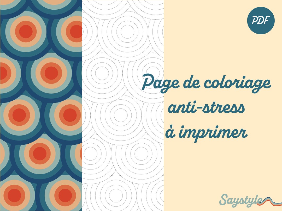 Page De Coloriage Anti-stress à Imprimer Motifs 1 - Etsy