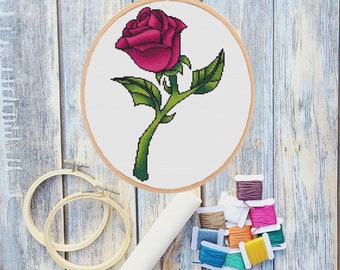 Rose Cross Stitch Pattern