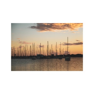 Sunset Marina Photography Fine Art Wall Decor Print
