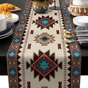 Boho Indian Indian Style Linen Table Runner