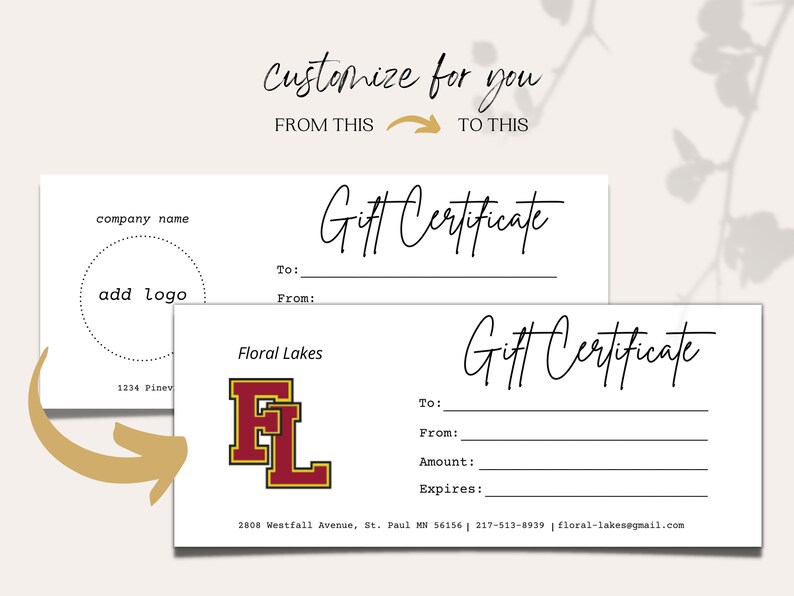 Editable Love Coupon, Gift Card Template, Small Business, Gift Cards