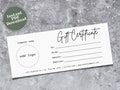 ADD LOGO, Minimal Gift Certificate Template, Minimalist, DIY Gift Certificate, Editable Gift Voucher, Printable Gift Card, Coupon