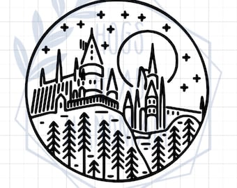 Wizard School Castle Iron on