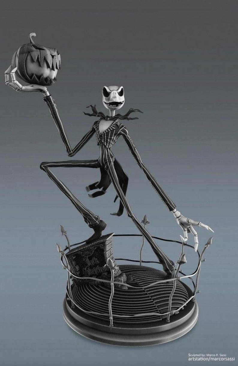 Jack Skellington 3D STL File 3D Design 3D Printer Jack - Etsy Australia