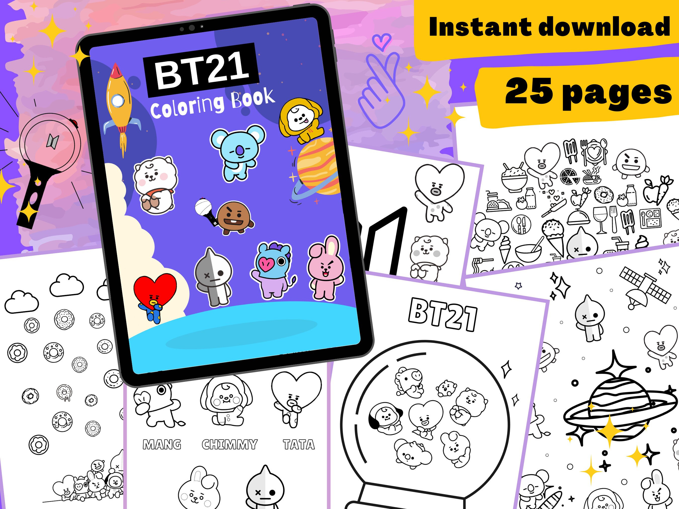 450  Coloring Pages Of Bt21  Latest