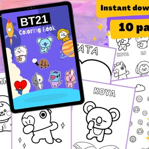 48  Bts Bt21 Coloring Pages  Free