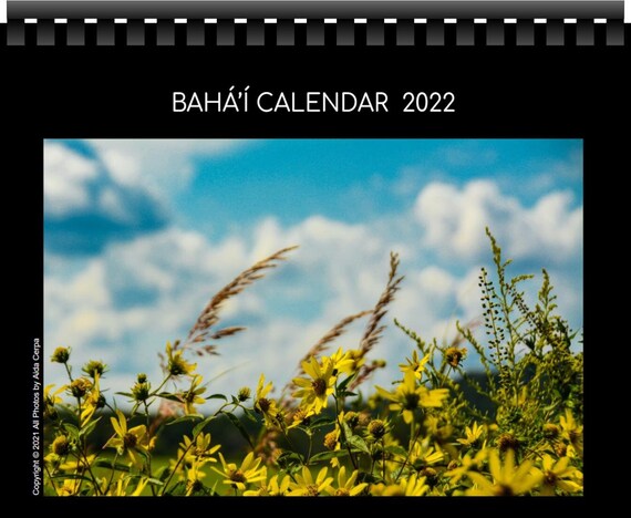 Baha I Feast Calendar 2023 2022-2023 Baha'i Calendar Black | Etsy