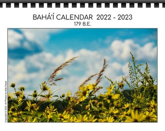 Baha I Calendar 2022 2023 Bahai Calendar | Etsy