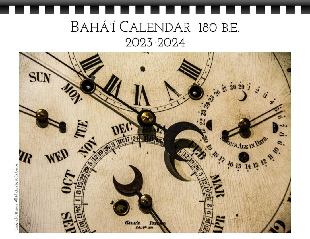 Baha i Wall Calendar 180 E B 2023 2024 Etsy