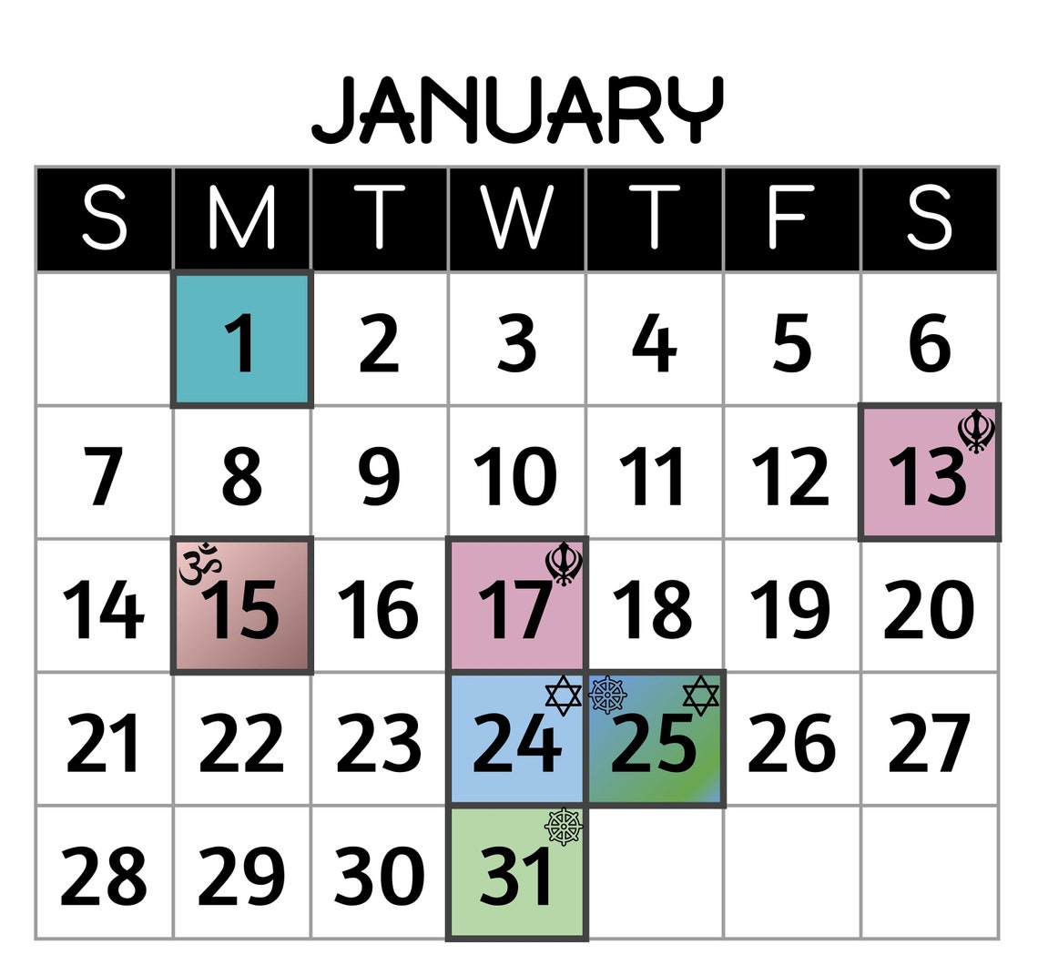 INTERFAITH 2024 CALENDAR Downloadable Etsy