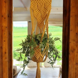 Boho 36 inch long Macrame Wall Plant Hanger, Plant Holder, Tapestry, 8 colors