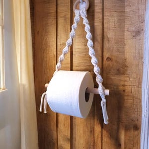 Macrame Toilet paper hanger in 16 colors, Toilet roll holder, Towel hanger, Bathroom Accessories,  Boho Decor, tiny house,  RV living,  Van