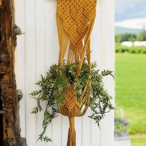 Boho 36 inch long Macrame Wall Plant Hanger, Plant Holder, Tapestry, 8 colors