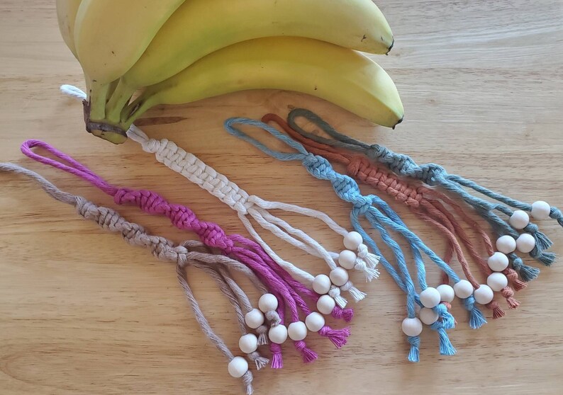 Macrame Banana Hanger Hammock Fruit Holder Countertop Etsy