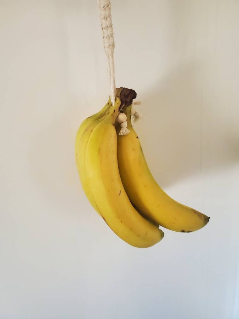 Macrame Banana Hanger Hammock Fruit Holder Countertop Etsy
