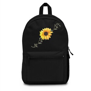 Sunflower Backpack, Girls Bookbag, Back to School Bag, Girls Flower Backpack, Sunflower Gifts, Girls Carry On Bag, Sunflower School Bag