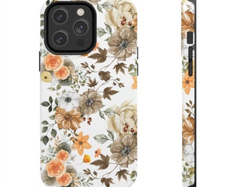 Fall IPhone Case, Iphone Case, Iphone 14 Pro Max Case, Orange Flower Print, Floral IPhone Case, Autumn Phone Case, Iphone 11, 12, 13