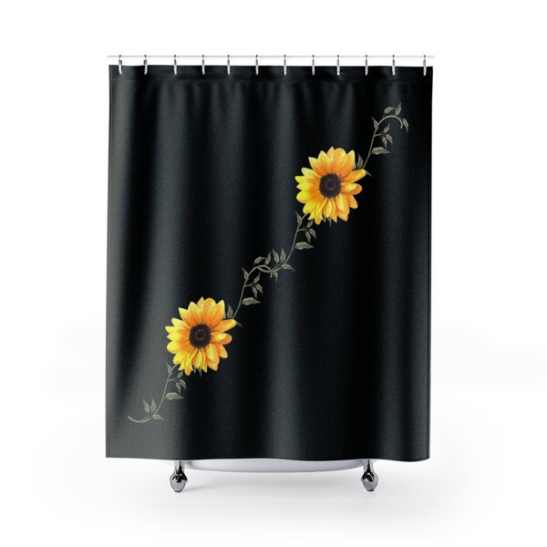 Sunflower Shower Curtain Etsy