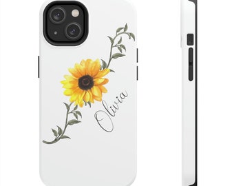 Sunflower Phone Case, Iphone 11 12 13 14 Pro Case, Phone Case For Samsung, Summer Case, Yellow Flower Phone Case, Minimalist Case