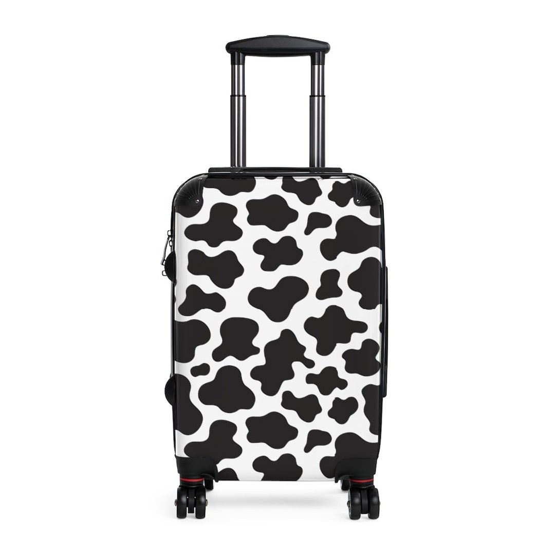 Cow Print Suitcase Cow Print Luggage Womens Carry on Etsy