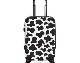 Cow Print Suitcase, Cow Print Luggage, Womens Carry On Luggage, Cow Print Travel Bag, Wheeled Suitcase, Travel Gift, Cow Print Decor