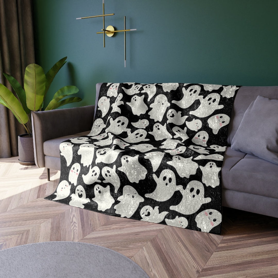 Halloween Blanket Ghost Blanket Halloween Decor Fall Etsy