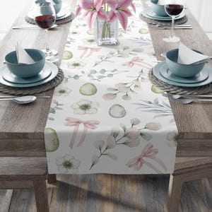 Easter Table Runner, Easter Decor,  Easter Egg Decor, Easter Egg Table Runner, Watercolor Easter Runner, Pastel Easter Table Runner