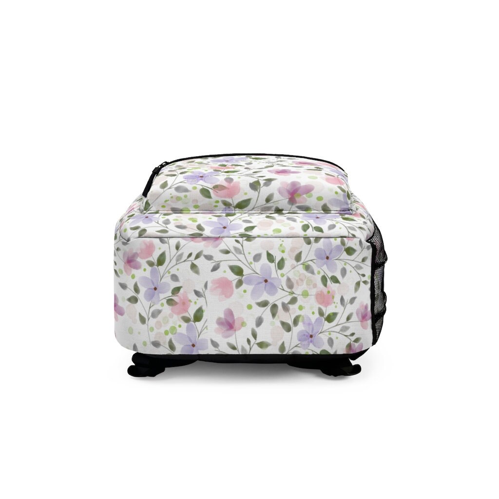 Mochila Floral Para Mujer Y Niñas - Gran Capacidad, Diseño Preppy Y Correas Ajustables