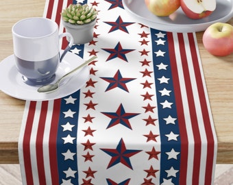 Patriotic Table Runner / 4th of July Table Runner / Independence Day Runner / 4th of July Decor / Patriotic Decor / Stars and Stripes Decor