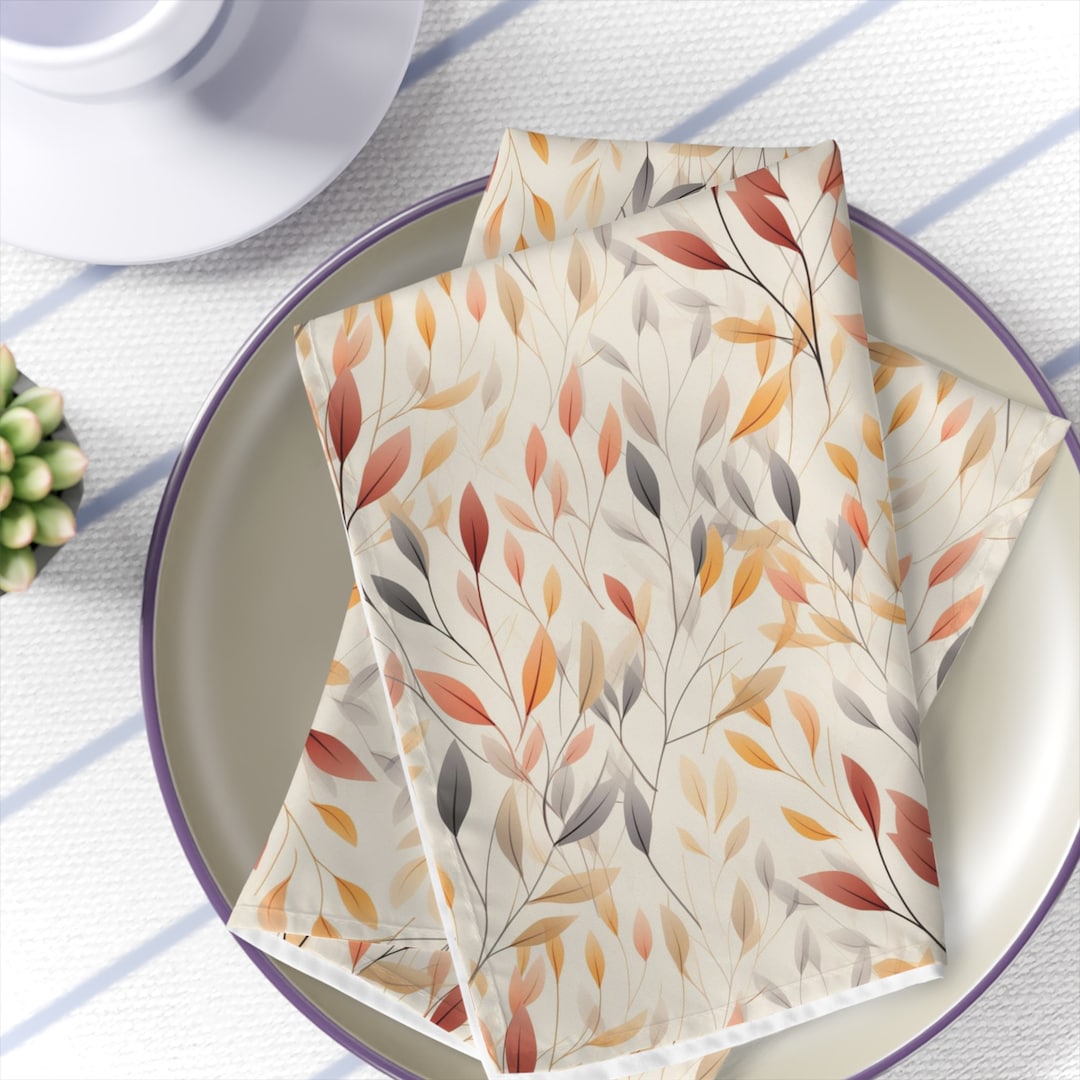 Fall Leaves Napkins, Autumn Napkins, Fall Cloth Napkins, Autumn Decor, Thanksgiving Napkins
