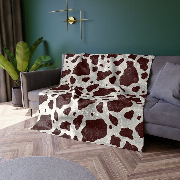 Cow Print Blanket Etsy