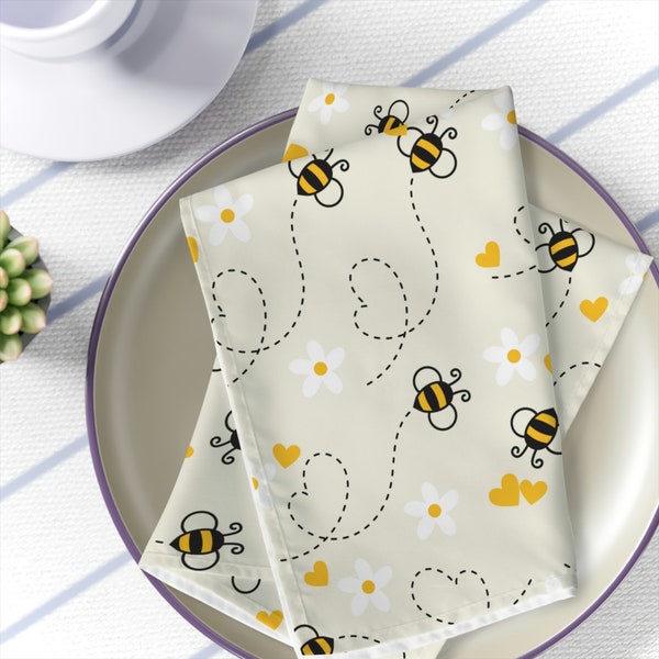 Bee Napkins Etsy
