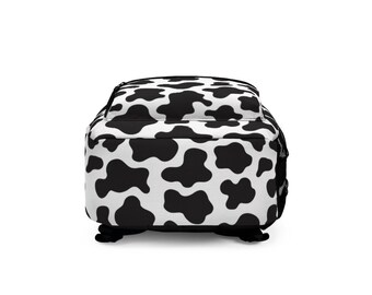 Cow Print Backpack, Girls Bookbag, Cow Print School Bag  display picture 2