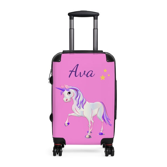 Maleta de unicornio, maleta rosa para niñas, bolsa de viaje de