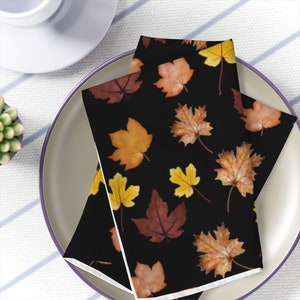 Fall Napkins, Leaf Napkins, Fall Decor, Leaf Table Decor, Fall Gifts, Housewarming Gift, Dinner Napkins, Fall Cloth Napkins