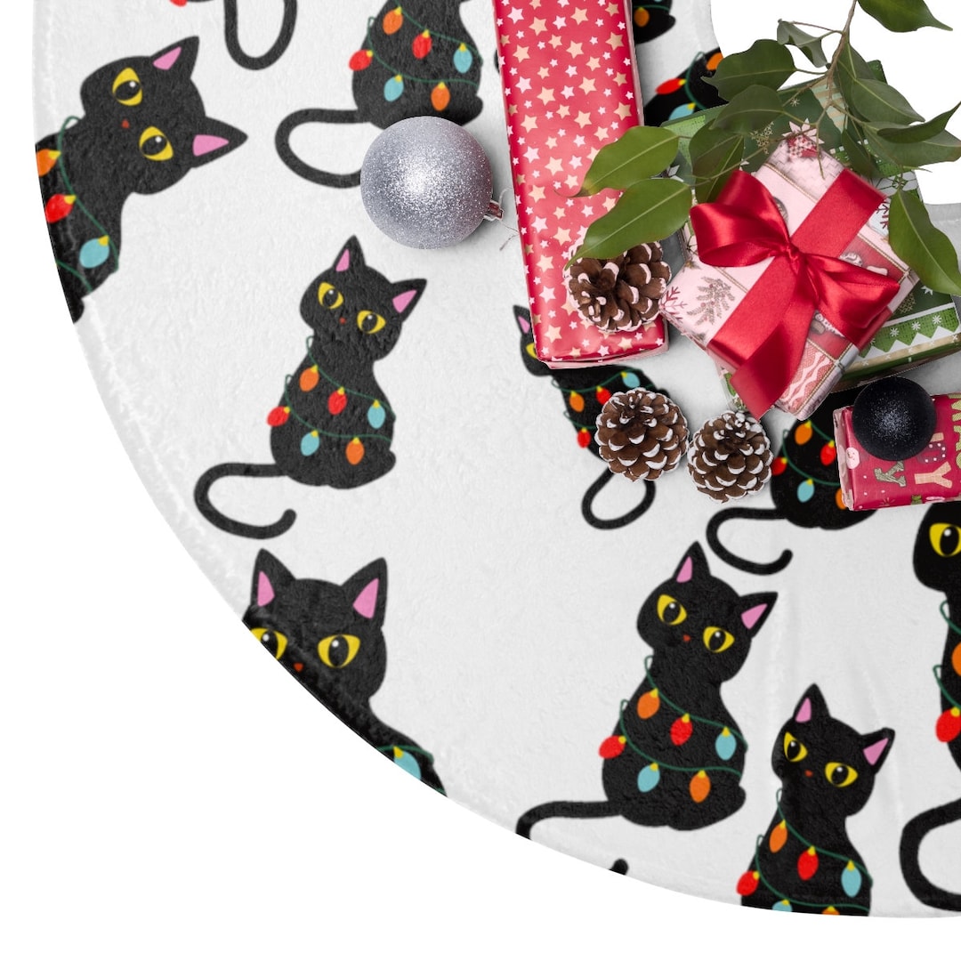 Cat Christmas Tree Skirt 