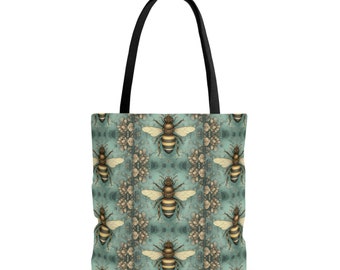 Biene Tragetasche, Sommer Tragetasche, Biene Print, Blumen Tragetasche, Geschenk für Bienenliebhaber, Bee keeper Geschenk, Bee Bag