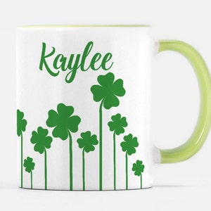 Personalized Mug, St Patrick&#39;s Day Mug,  Shamrock Coffee Mug, Green Mug, St Patrick&#39;s Day Cup, St Patrick&#39;s Day Decor, St Patricks Day Gifts