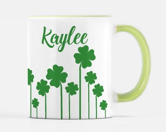 Personalized Mug, St Patrick's Day Mug,  Shamrock Coffee Mug, Green Mug, St Patrick's Day Cup, St Patrick's Day Decor, St Patricks Day Gifts