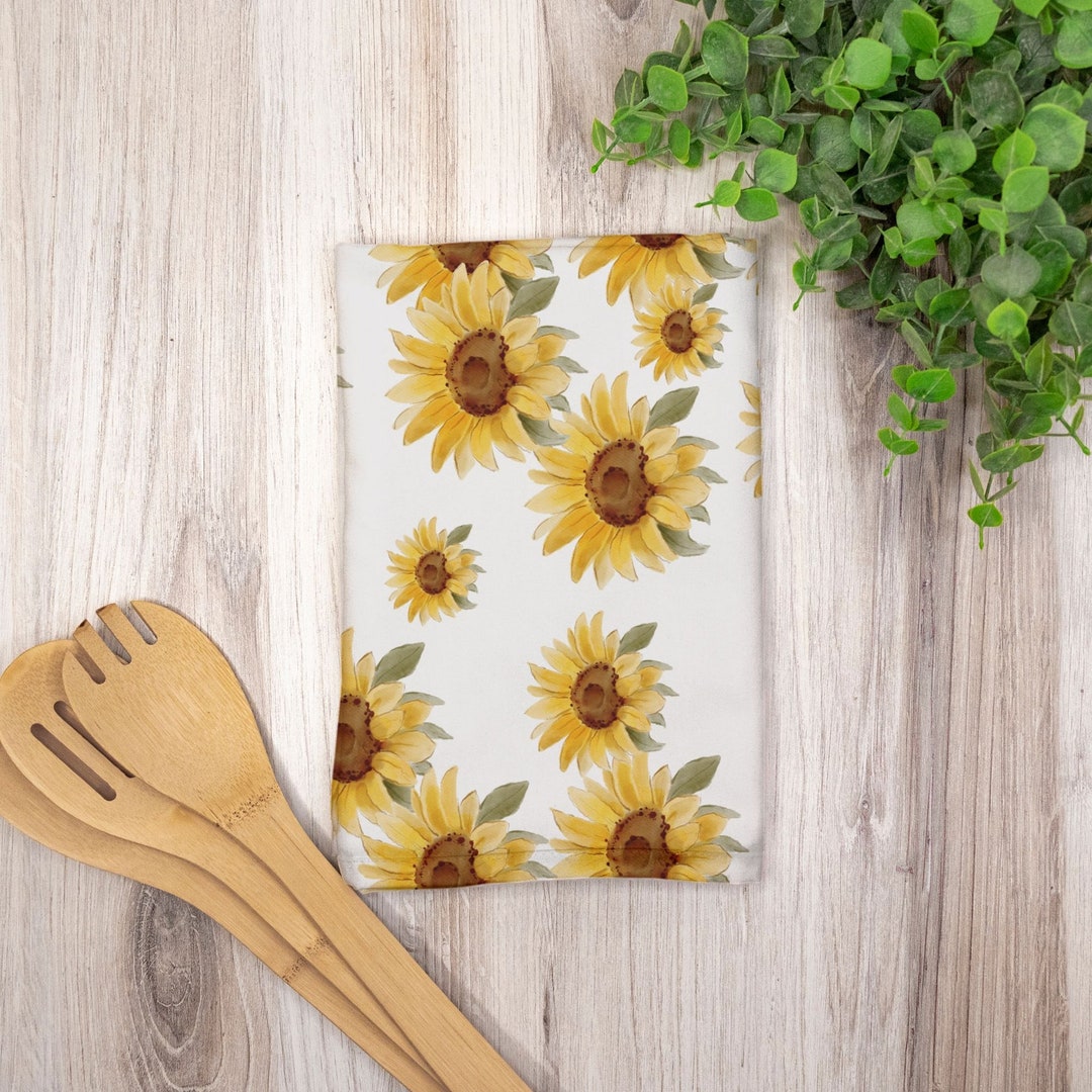 Zonnebloem Papieren Handdoekhouder - Geel Zwart Metaal Keuken Decor Boerderij Stijl