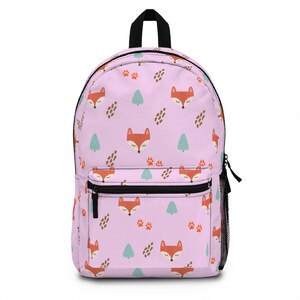 Fox Backpack, Pink Girsl Bookbag, Fox Bag, Forest Animal Backpack, Fox Gifts, Fox Travel Bag, Girls Backpack, Back to School Bag, Girls Bag
