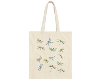 Borsa Tote Libellula, Borsa Tote Estate, Regali Libellula Per Lei, Decorazione Libellula Blu, Tote Tela Libellula, Borsa Libellula