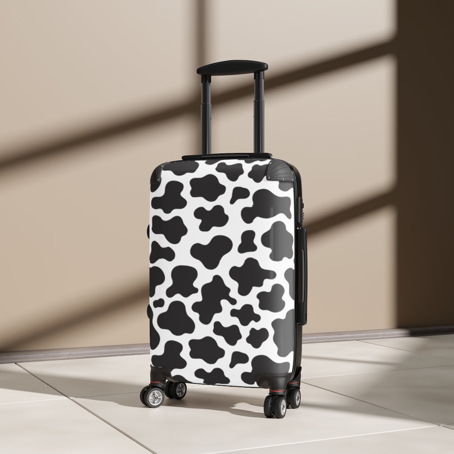 Cow Print Suitcase Cow Print Luggage Womens Carry on Etsy
