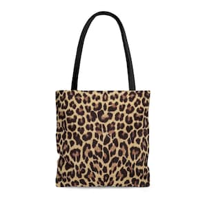 Leopard Print Tote Bag, Leopard Print Bag, Womens Tote Bag, Leopard Print Travel Bag, Leopard Tote, Leopard Print Gifts, Animal Print Bag