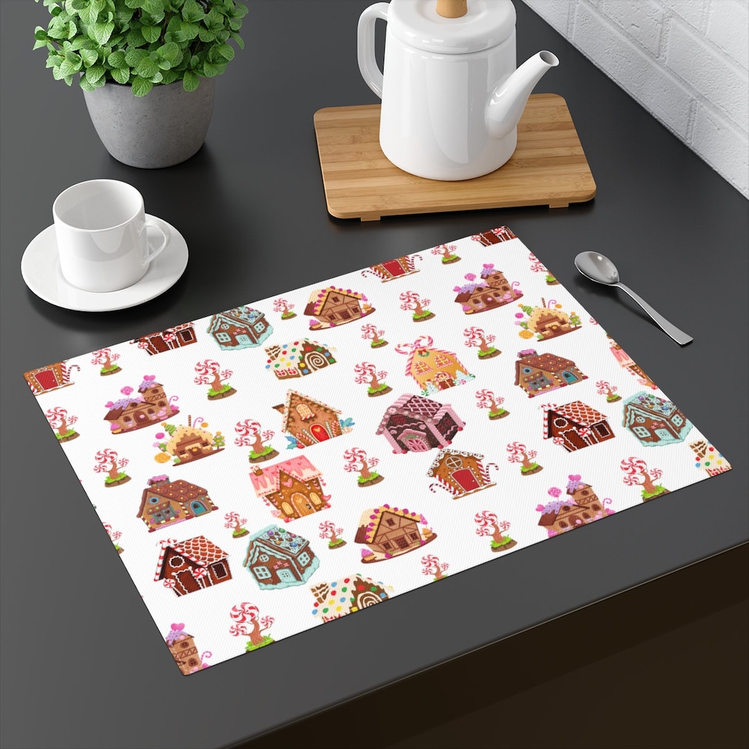 Christmas Placemat, Gingerbread House Decor, Gingerbread Placemat