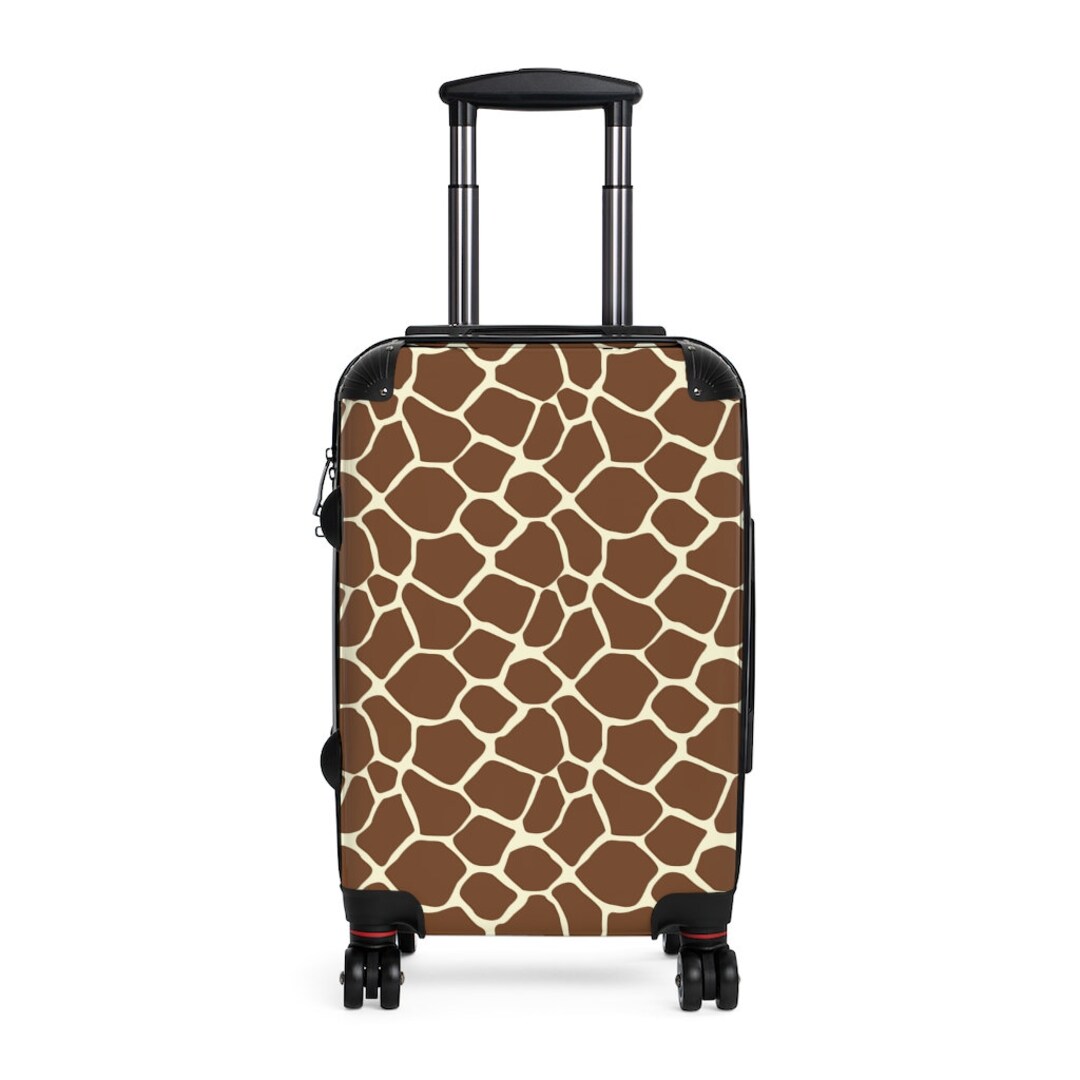 Giraffe Print Suitcase, Brown Suitcase, Animal Print Bag, Giraffe Travel  Bag, Giraffe Gift, Womens Travel Bag, Wheeled Suitcase, Carry On  Hong